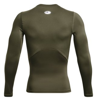 Under Armour HeatGear camiseta de compresión de manga larga de hombre, marine OD green/blanco