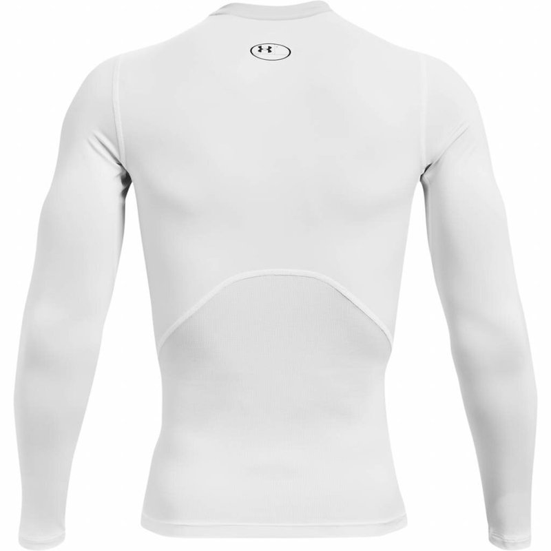 Under Armour HeatGear camiseta de compresión de manga larga de hombre, blanco/negro
