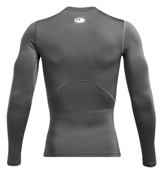 Under Armour HeatGear camiseta de compresión de manga larga de hombre, castlerock/blanco