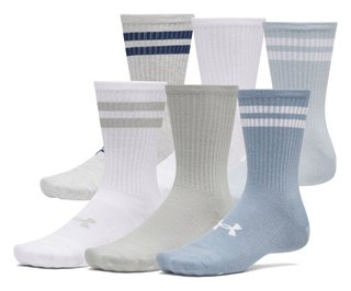 Under Armour Essential Crew calcetines unisex (6 pack), blue fog/blue wind/blanco
