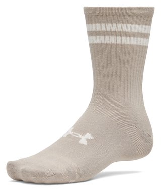 Under Armour Essential Crew unisex calcetines (6 pack), timberwolf taupe/blanco/stone
