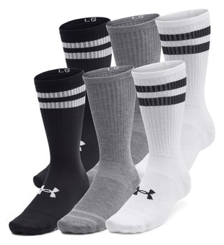 Under Armour Essential Crew unisex calcetines (6 pack), blanco/negro