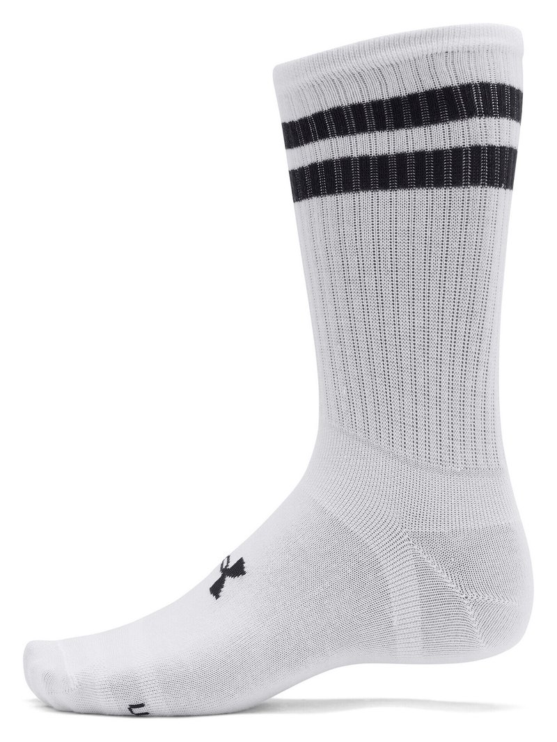 Under Armour Essential Crew unisex calcetines (6 pack), blanco/negro