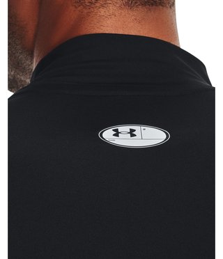 Under Armour HeatGear Comp Mock camiseta de compresión de manga larga de hombre, negro/blanco