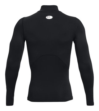Under Armour HeatGear Comp Mock camiseta de compresión de manga larga de hombre, negro/blanco