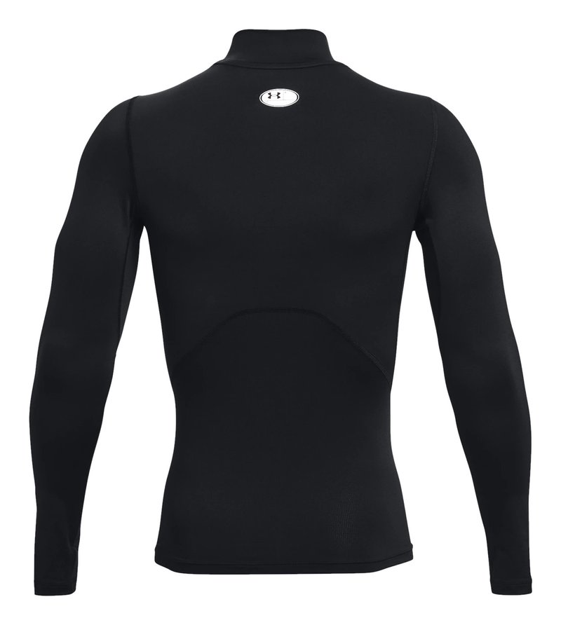 Under Armour HeatGear Comp Mock camiseta de compresión de manga larga de hombre, negro/blanco