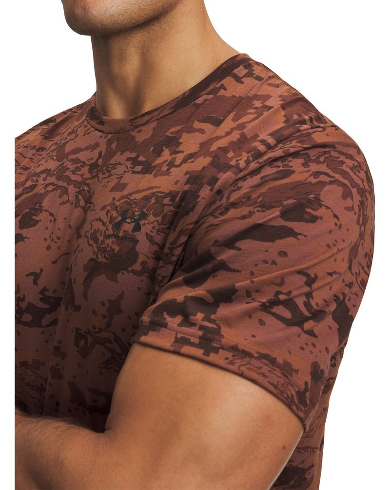 Under Armour ABC Camo SS camiseta de hombre, vintage mocha