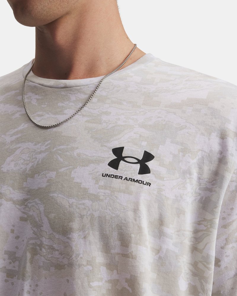 Under Armour ABC Camo SS camiseta de hombre, blanco/negro