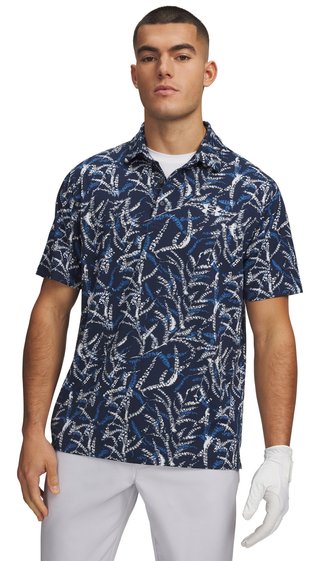Under Armour Playoff 3.0 Printed polo de hombre, midnight blue