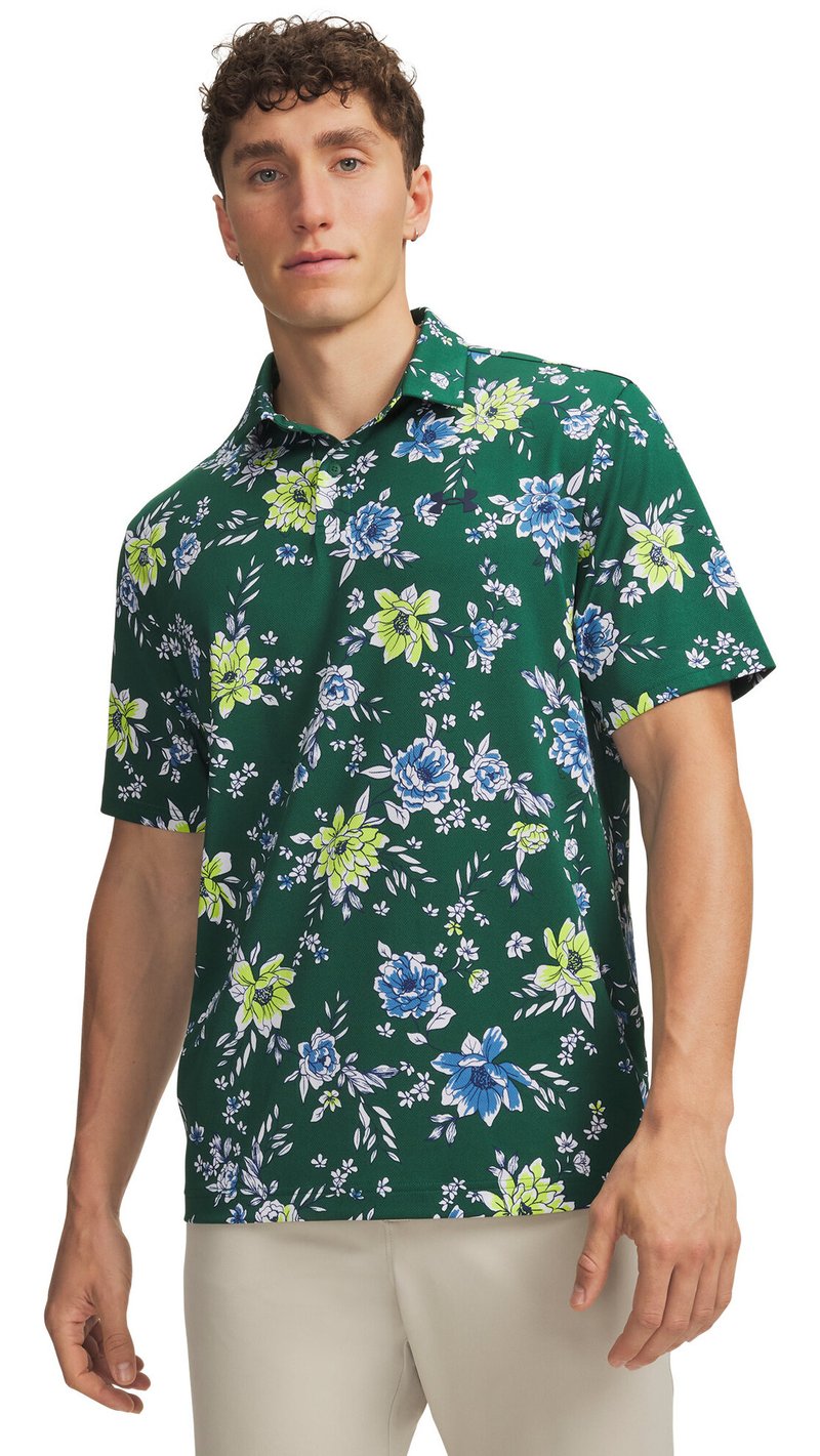Under Armour Matchplay Printed polo de hombre, campus ivy