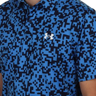 Under Armour T2G Printed polo de hombre, blue atlantis