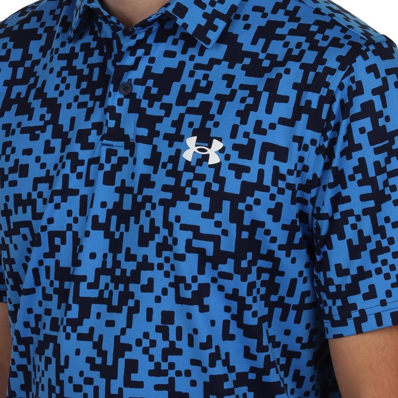 Under Armour T2G Printed polo de hombre, blue atlantis