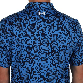 Under Armour T2G Printed polo de hombre, blue atlantis
