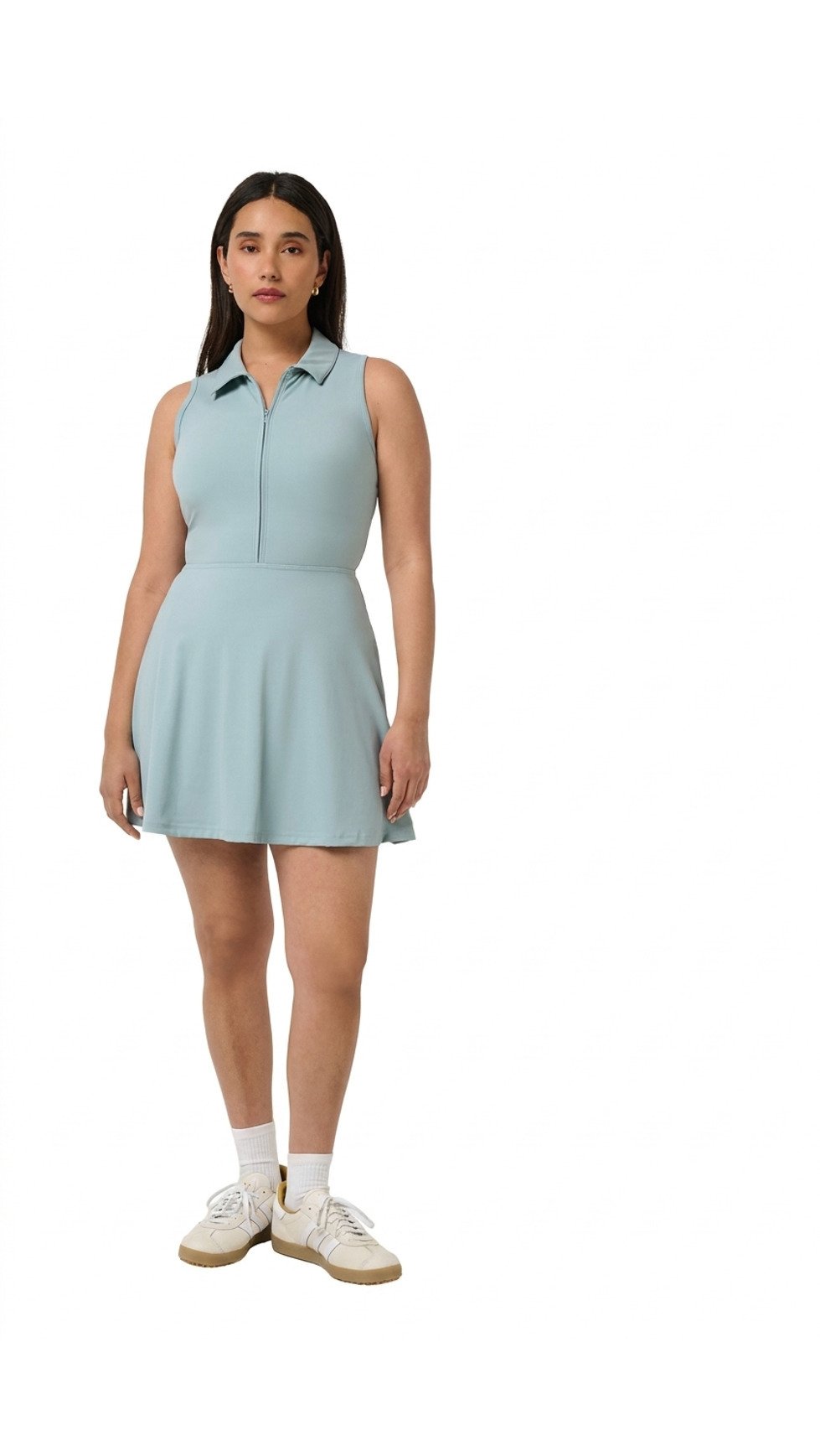 Travis Mathew Moveknit Sleeveless Polo vestido de mujer, slate