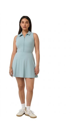 Travis Mathew Moveknit Sleeveless Polo vestido de mujer, slate