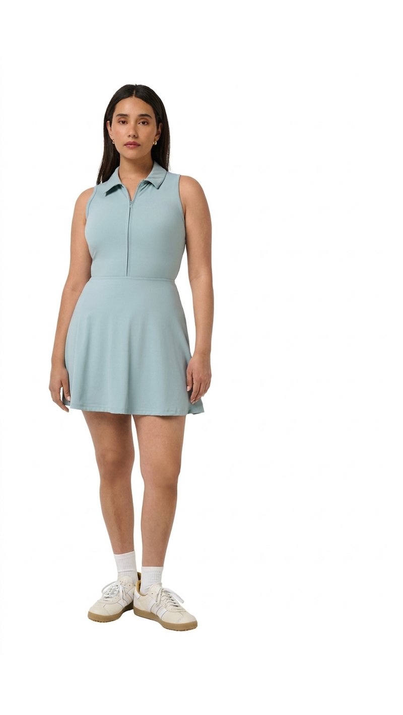 Travis Mathew Moveknit Sleeveless Polo vestido de mujer, slate