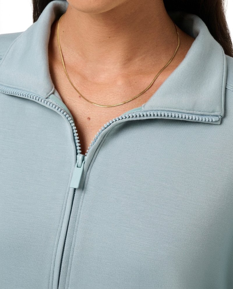 Travis Mathew Skyloft Soft Half Zip Pullover sudadera de mujer, slate