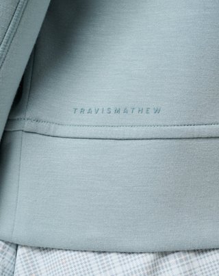 Travis Mathew Skyloft Soft Half Zip Pullover sudadera de mujer, slate