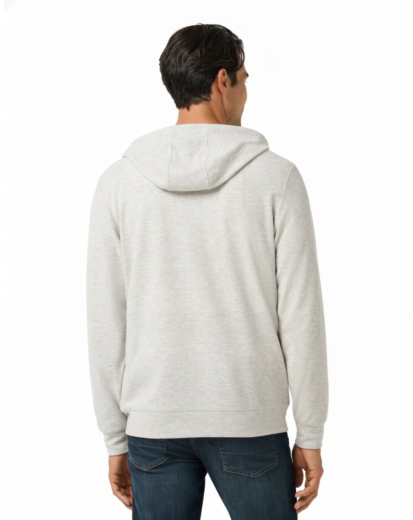 Travis Mathew Cloud Sweater Full Zip sudadera con capucha de hombre, heather grey