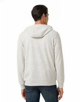 Travis Mathew Cloud Sweater Full Zip sudadera con capucha de hombre, heather grey