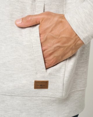 Travis Mathew Cloud Sweater Full Zip sudadera con capucha de hombre, heather grey
