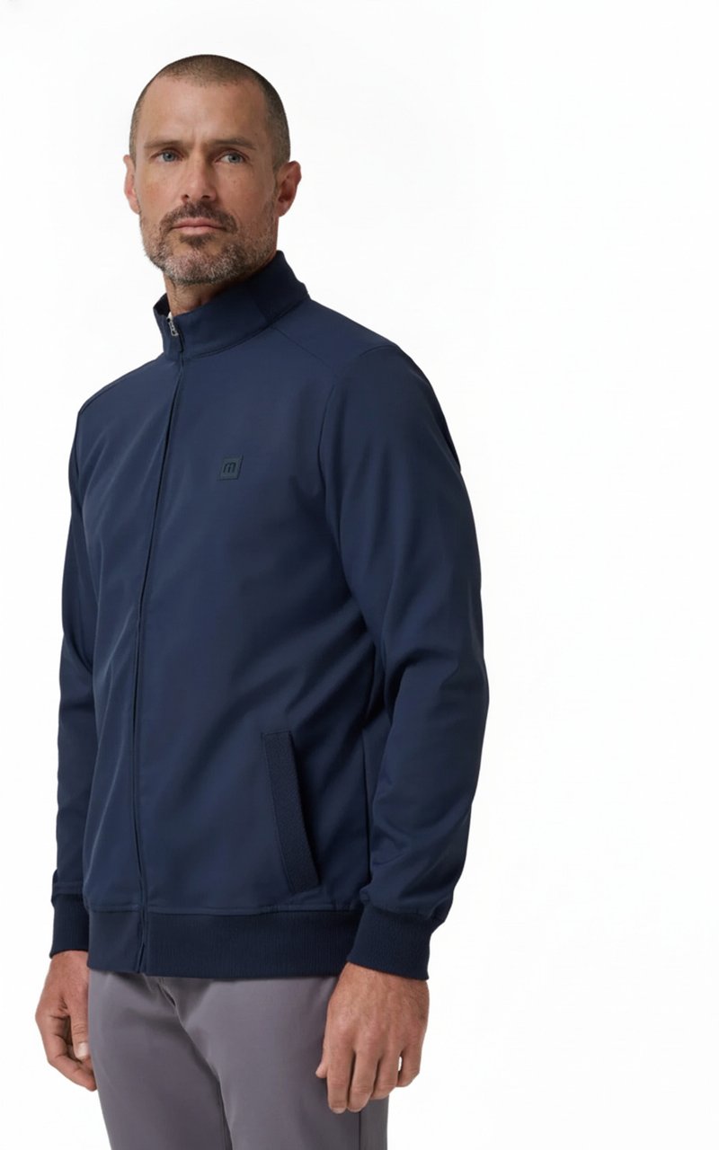 Travis Mathew Open To Close 2.0 Full Zip chaqueta de hombre, total eclipse