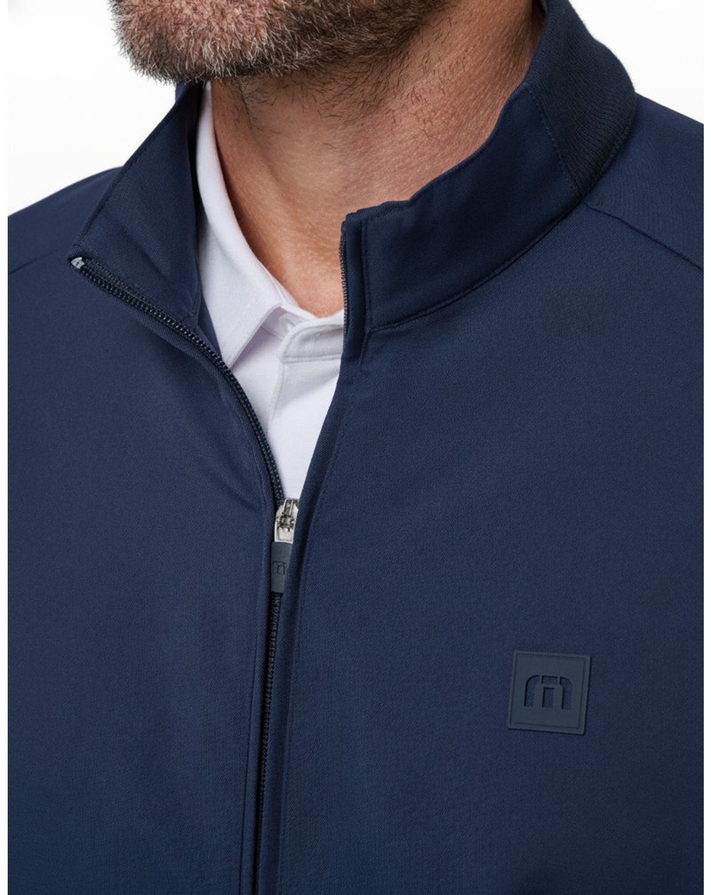 Travis Mathew Open To Close 2.0 Full Zip chaqueta de hombre, total eclipse