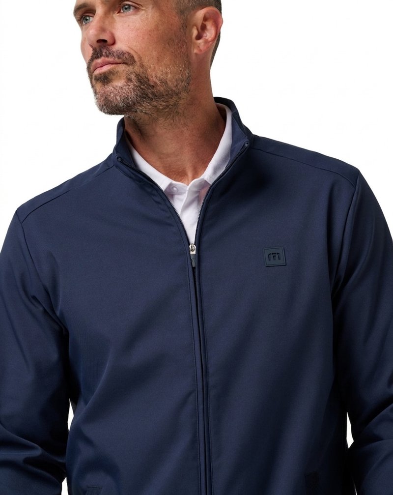 Travis Mathew Open To Close 2.0 Full Zip chaqueta de hombre, total eclipse