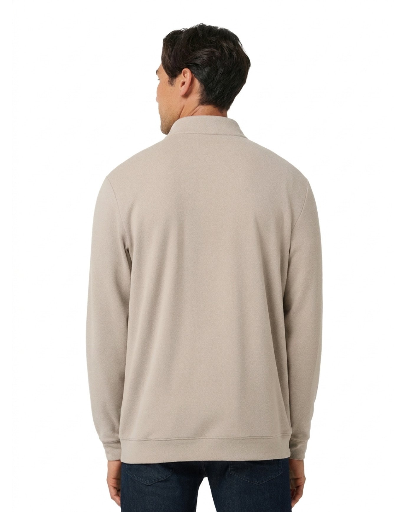 Travis Mathew Cloud suéter de hombre 1/4 zip, heather roasted cashew