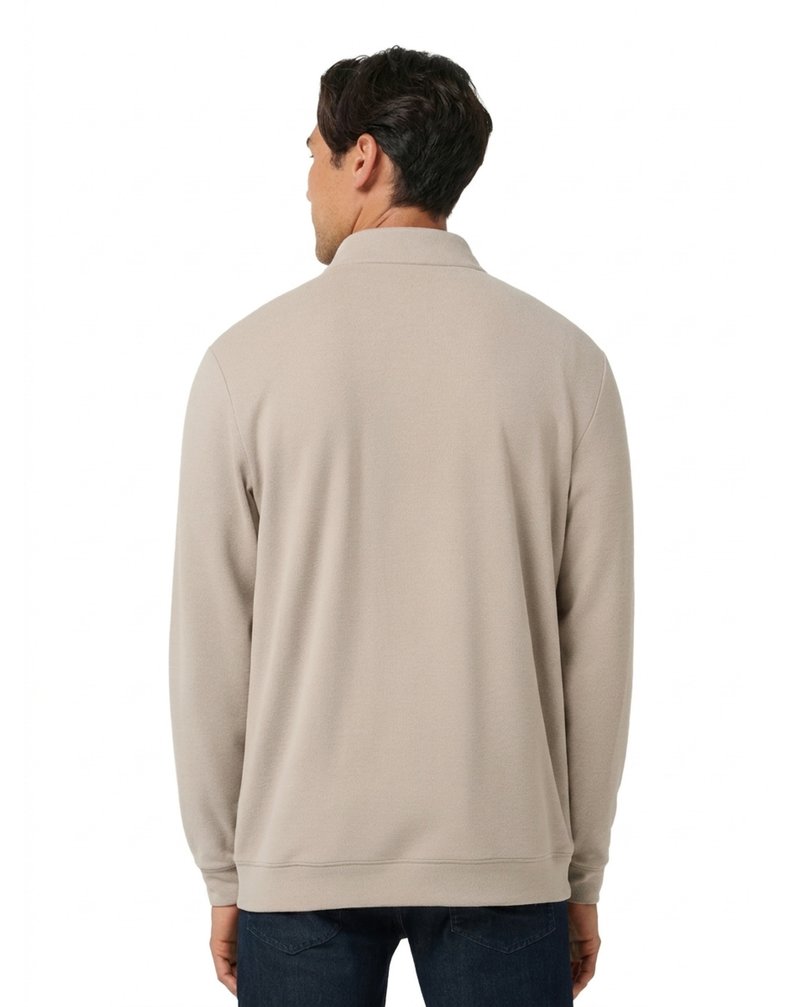 Travis Mathew Cloud suéter de hombre 1/4 zip, heather roasted cashew