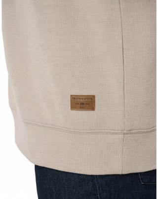 Travis Mathew Cloud suéter de hombre 1/4 zip, heather roasted cashew
