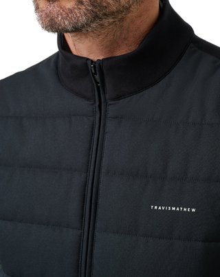 Travis Mathew Point Of Sail chaleco de hombre, negro