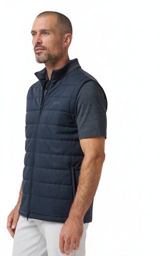 Travis Mathew Point Of Sail chaleco de hombre, mood indigo