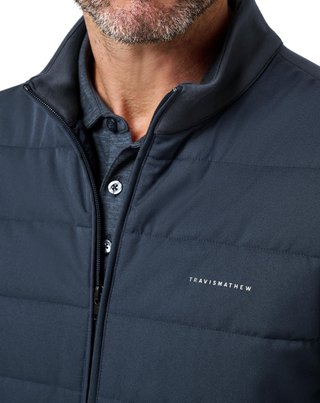 Travis Mathew Point Of Sail chaleco de hombre, mood indigo