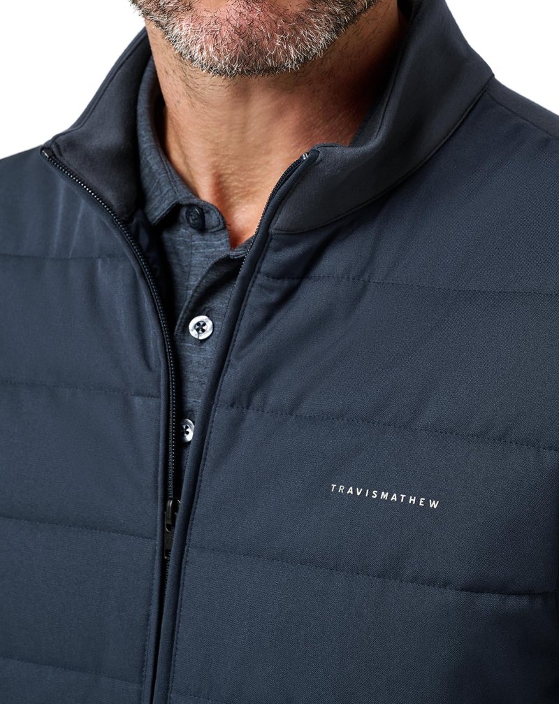 Travis Mathew Point Of Sail chaleco de hombre, mood indigo