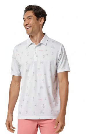 Travis Mathew On A Mission polo de hombre, blanco