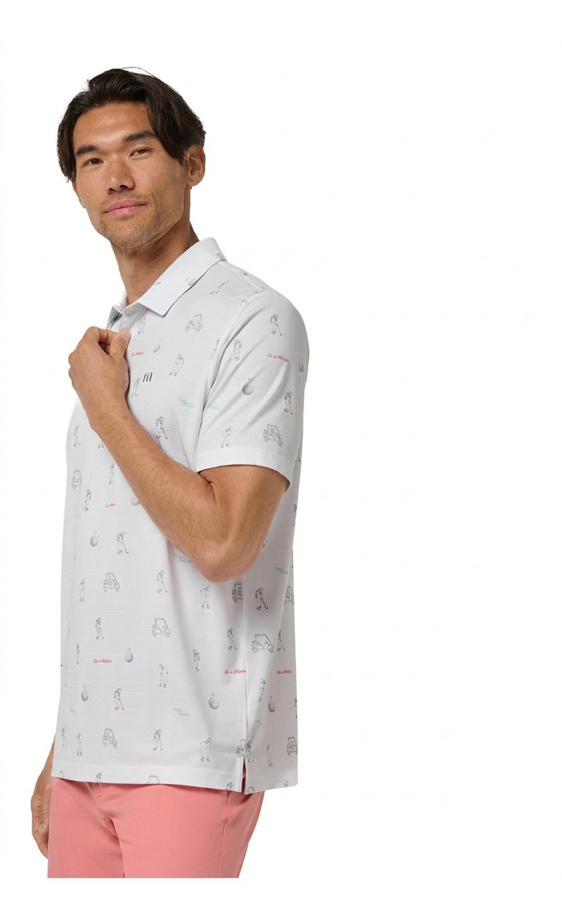 Travis Mathew On A Mission polo de hombre, blanco