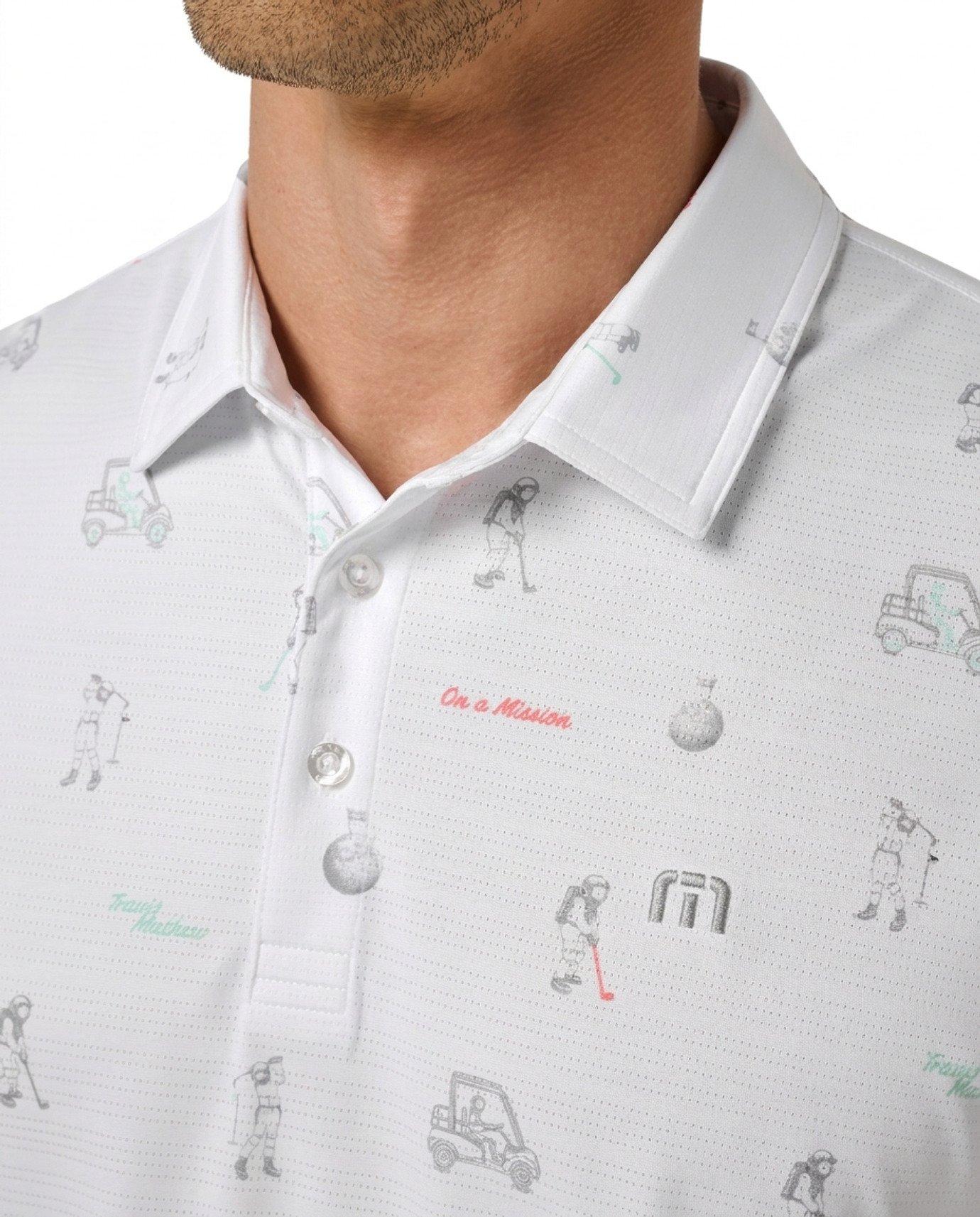 Travis Mathew On A Mission polo de hombre, blanco