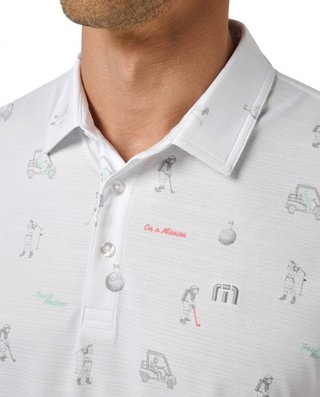 Travis Mathew On A Mission polo de hombre, blanco