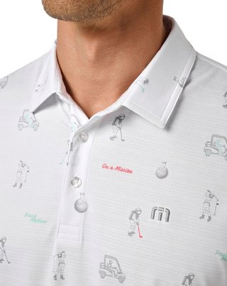 Travis Mathew On A Mission polo de hombre, blanco