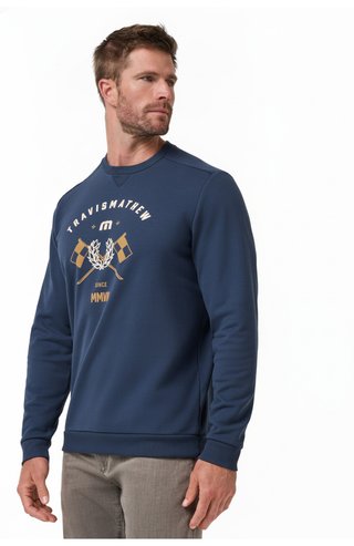 Travis Mathew TM Varsity Club Crew sudadera de hombre, total eclipse