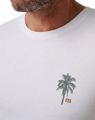 Travis Mathew Horizon Hideaway camiseta de hombre, blanca