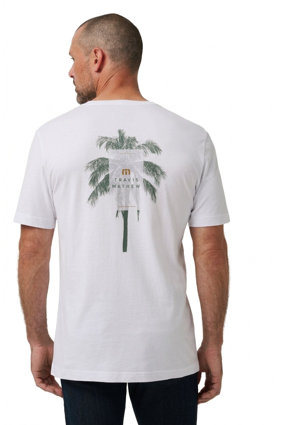 Travis Mathew Horizon Hideaway camiseta de hombre, blanca