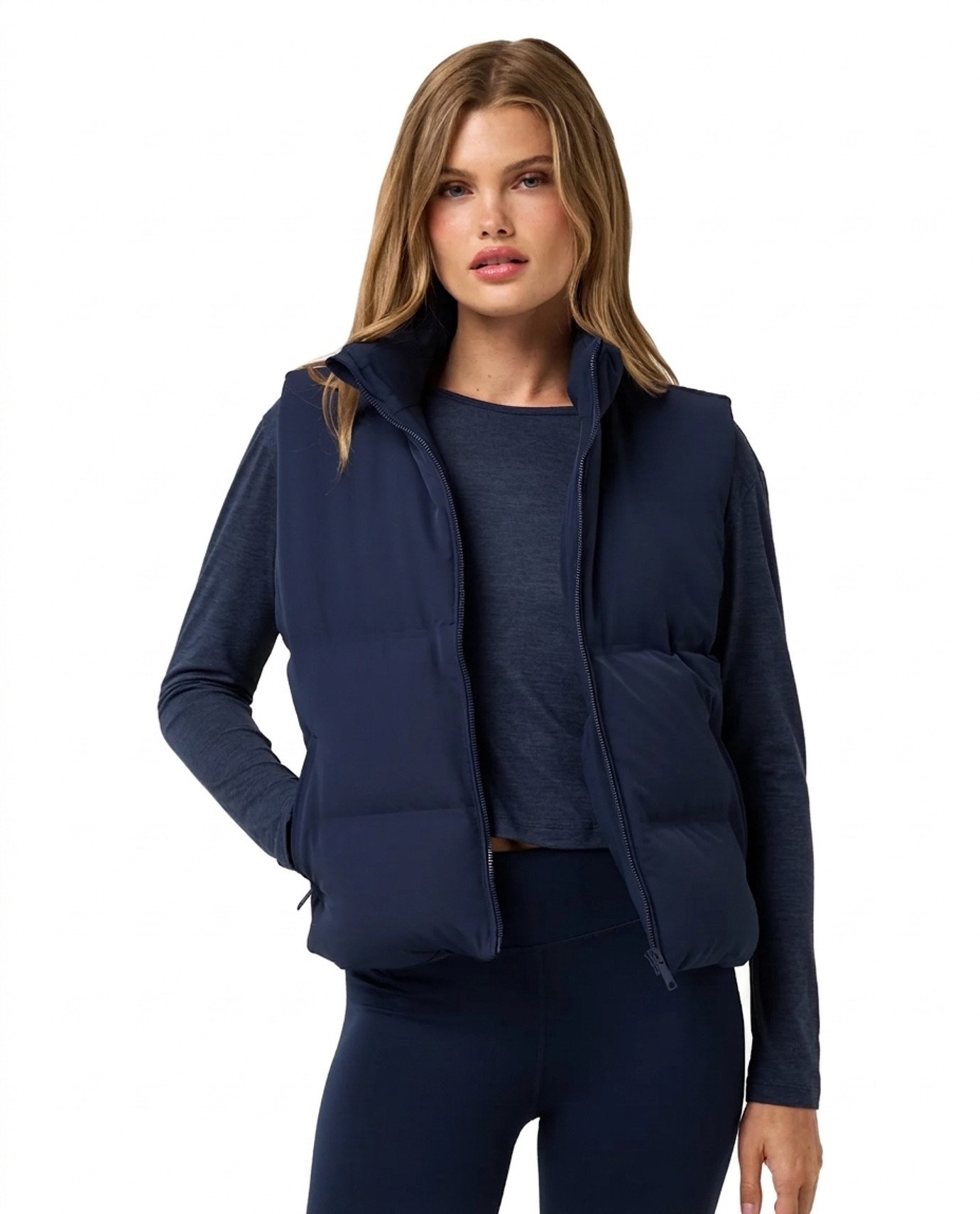 Travis Mathew Moontide Bonded 2.0 chaleco de mujer, navy blazer