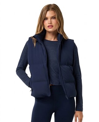 Travis Mathew Moontide Bonded 2.0 chaleco de mujer, navy blazer