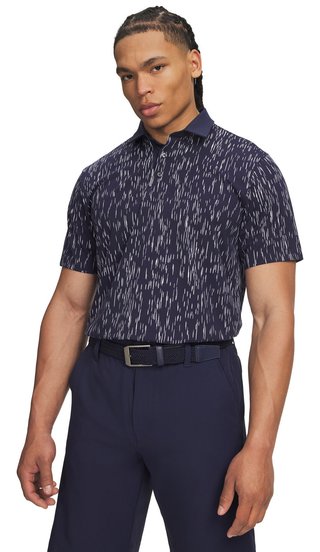 Under Armour ArmourDry Printed polo de hombre, midnight navy/blanco