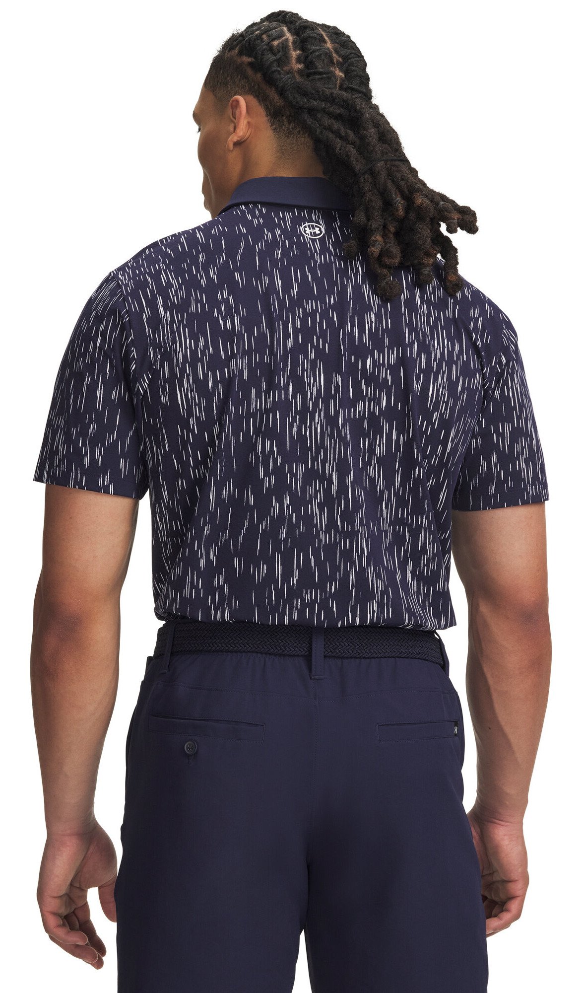 Under Armour ArmourDry Printed polo de hombre, midnight navy/blanco