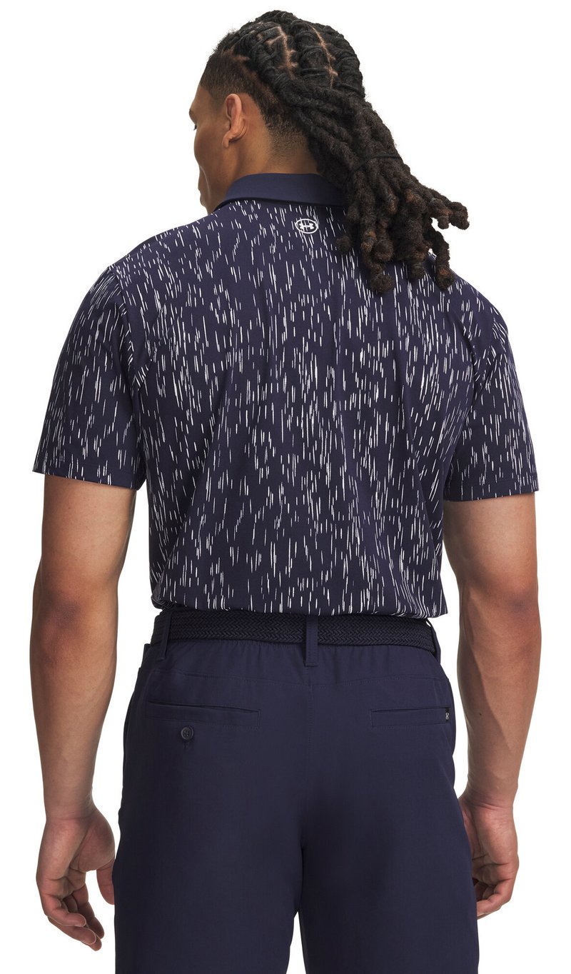 Under Armour ArmourDry Printed polo de hombre, midnight navy/blanco