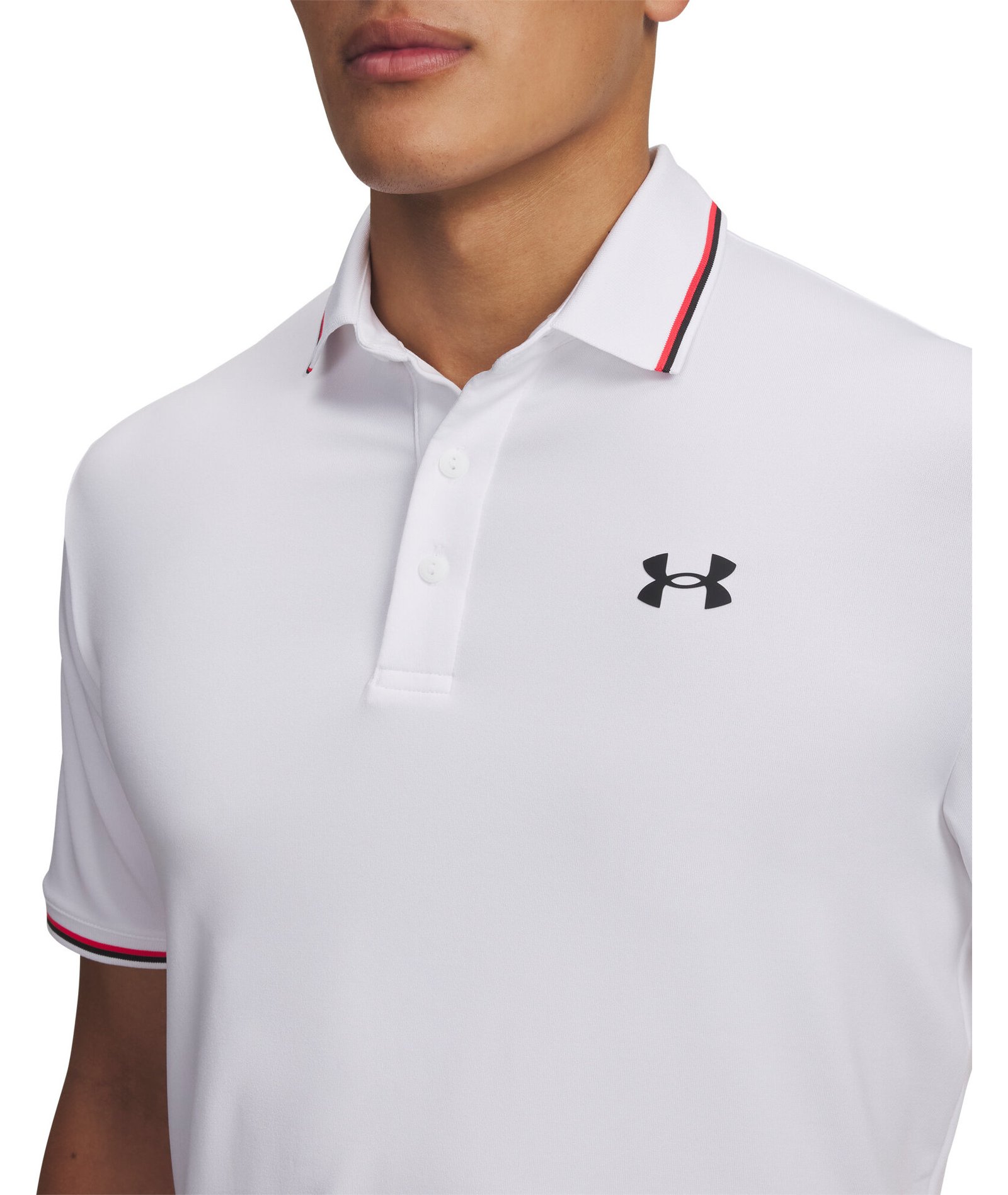 Under Armour Playoff 3.0 Rib polo de hombre, blanco