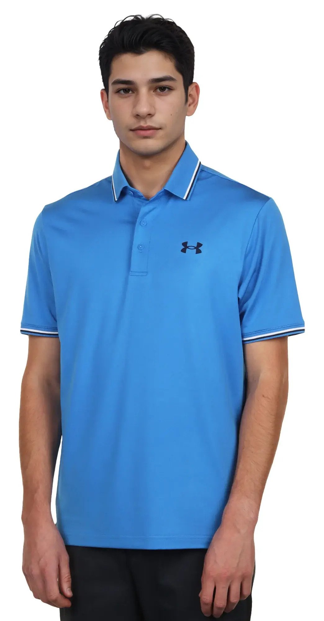 Under Armour Playoff 3.0 Rib polo de hombre, blue atlantis